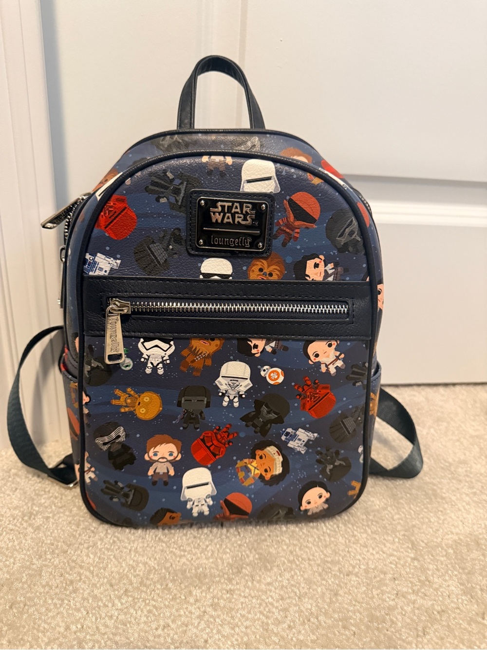 Disney Parks Loungefly Navy Star Wars Mini Backpack